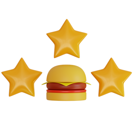 Burger Quality Rating  3D Icon