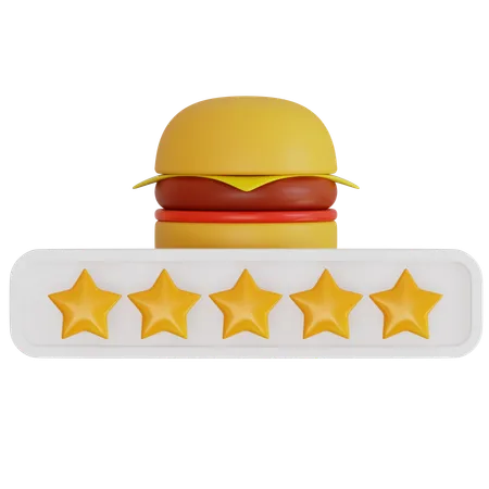 Burger Quality Rating  3D Icon