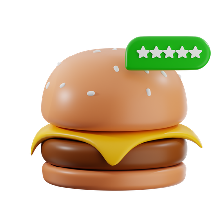 Burger Rating  3D Icon