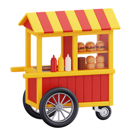 Burger Stall  3D Icon