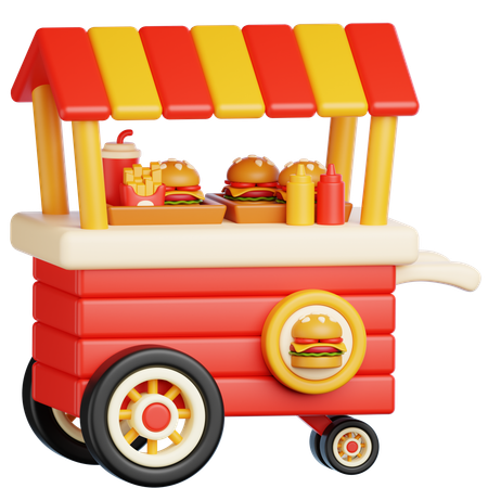 Burger Stall  3D Icon