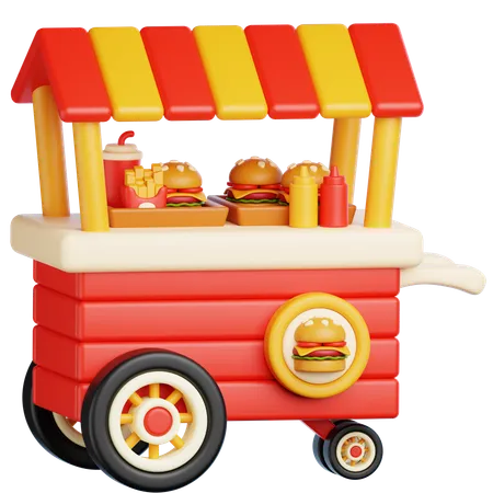 Burger Stall  3D Icon