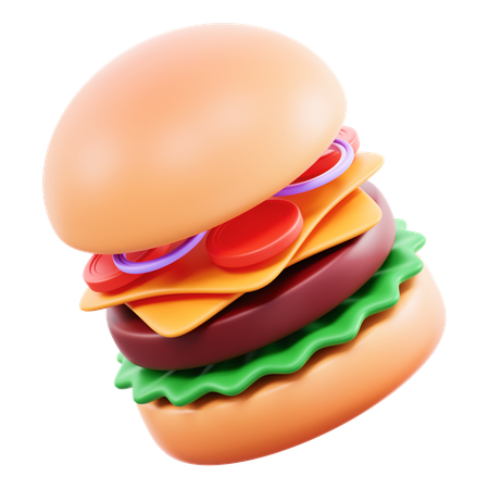 ハンバーガー  3D Icon