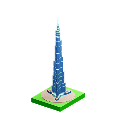 Burj Khalifa Dubai  3D Icon