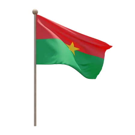 Asta de bandera de burkina faso  3D Flag