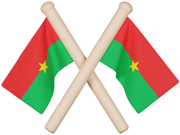 Burkina Faso Flag  3D Icon