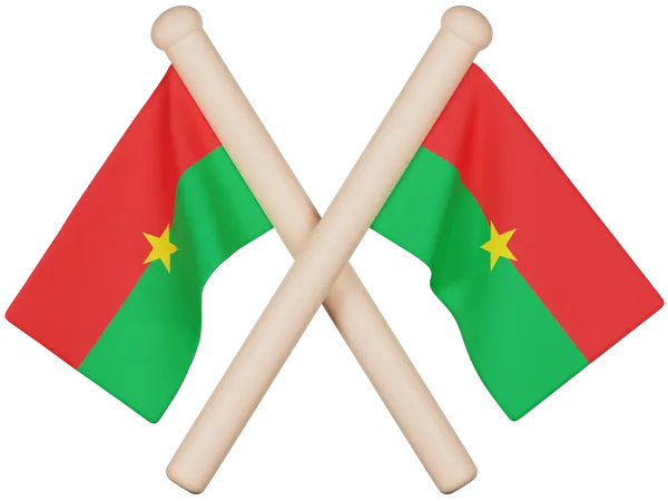 Burkina Faso Flag  3D Icon