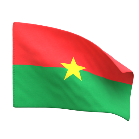 Burkina Faso Flag  3D Icon