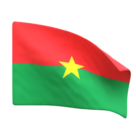 Burkina Faso Flag  3D Icon