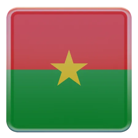 Burkina Faso Flag  3D Illustration