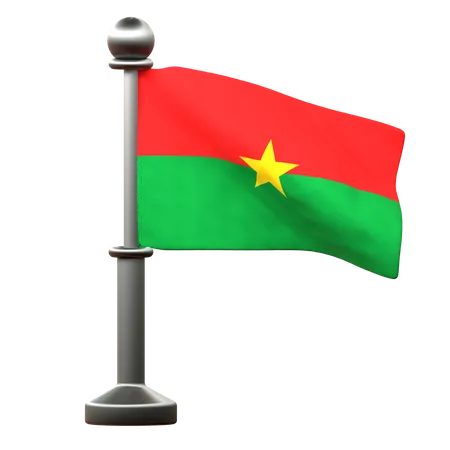 Burkina Faso Flag  3D Icon