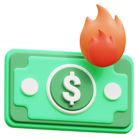 불타다  3D Icon