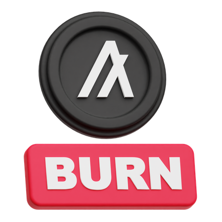 Burn Algorand Token  3D Icon