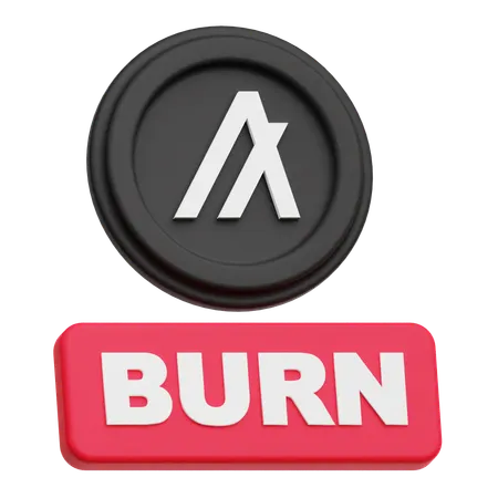 Burn Algorand Token  3D Icon