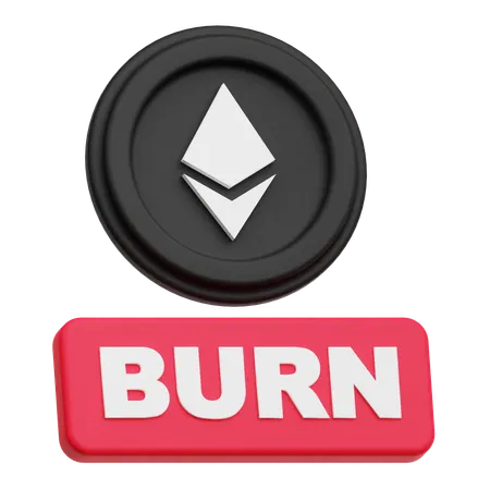 Burn Ethereum  3D Icon