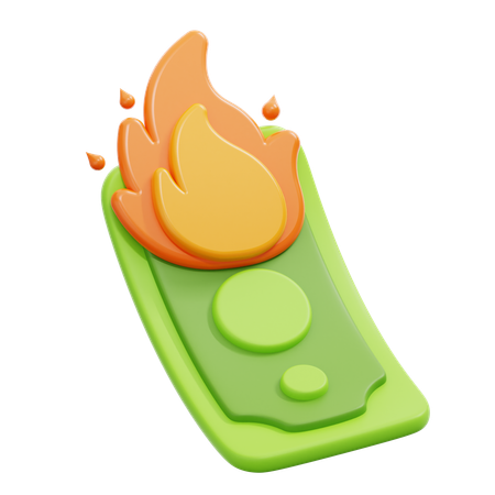 Burn Money  3D Icon