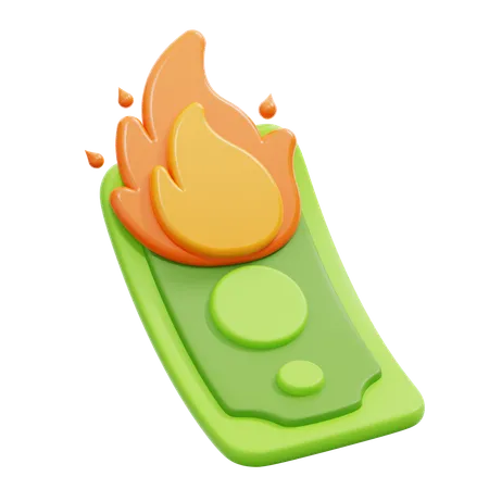 Burn Money  3D Icon