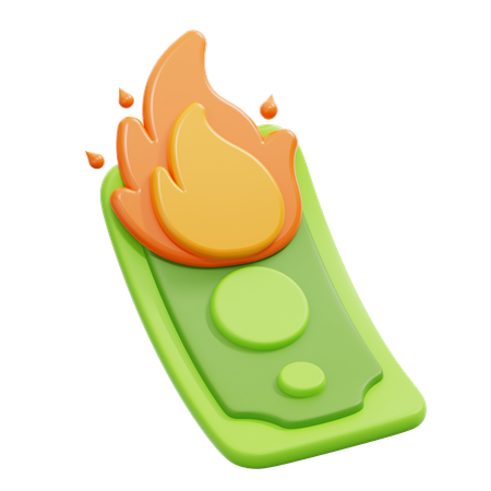 Burn Money  3D Icon