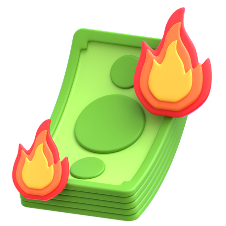 Burn Money  3D Icon