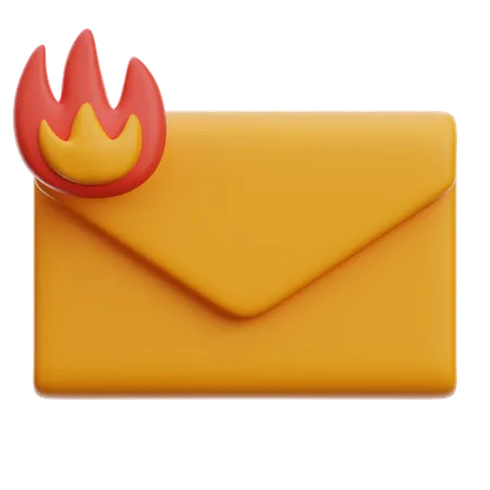 Burned Email  3D Icon