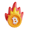 bitcoin burn 3d logo