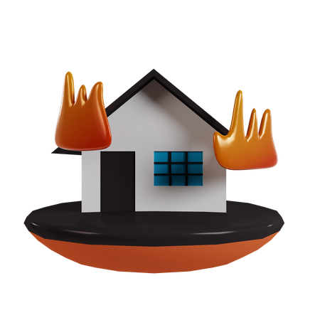 Burning Building  3D Icon