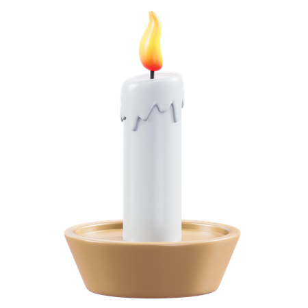 Burning Candle  3D Icon