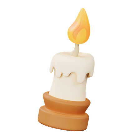 Burning Candle  3D Icon