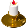 burning candle 3d logo