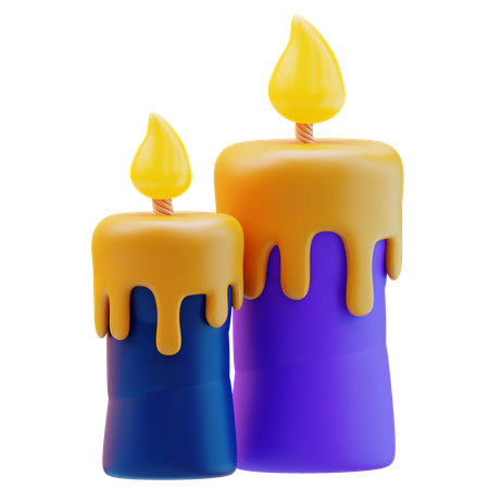 Burning Candle  3D Icon