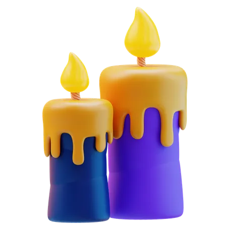 Burning Candle  3D Icon