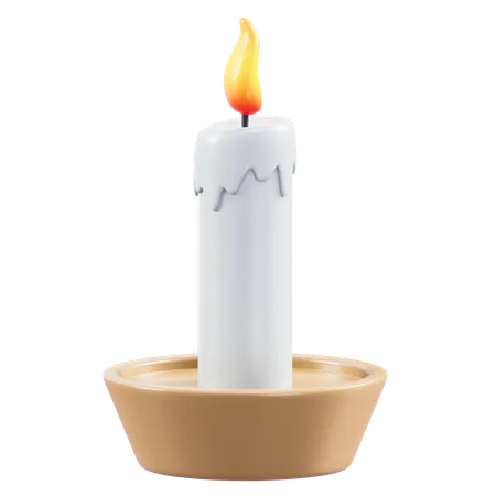 Burning Candle  3D Icon