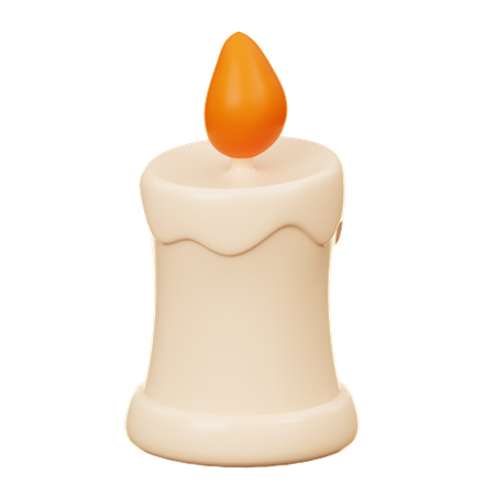 Burning Candle  3D Icon