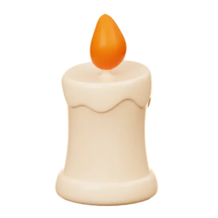 Burning Candle  3D Icon