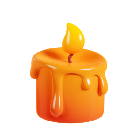 Burning Candle  3D Icon