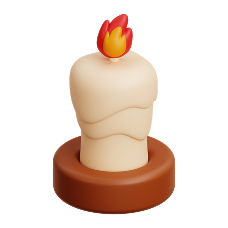 Burning Candle  3D Icon