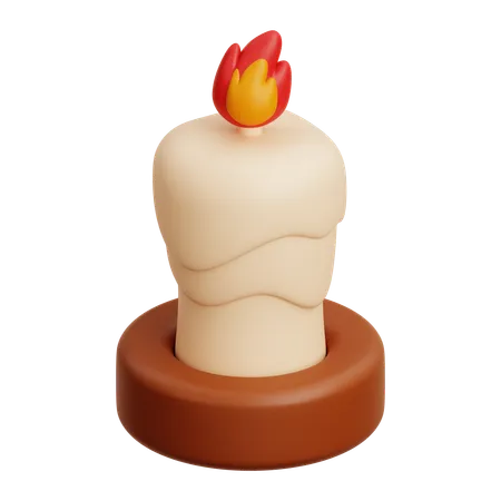 Burning Candle  3D Icon