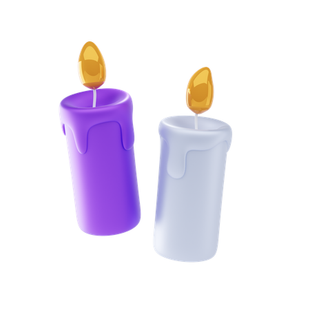 Burning Candle  3D Icon