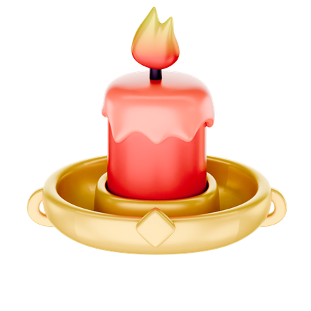 Burning Candle  3D Icon