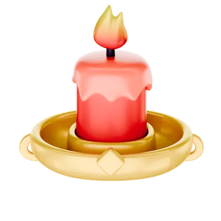 Burning Candle  3D Icon