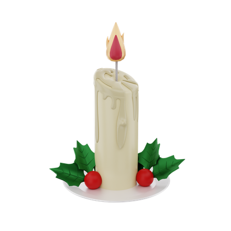 Burning Candle  3D Icon