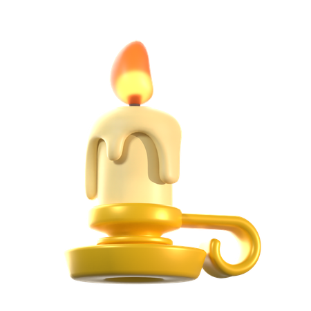 Burning Candle  3D Icon