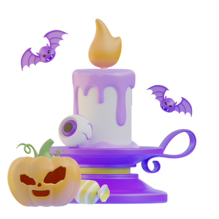 Burning Candle  3D Icon