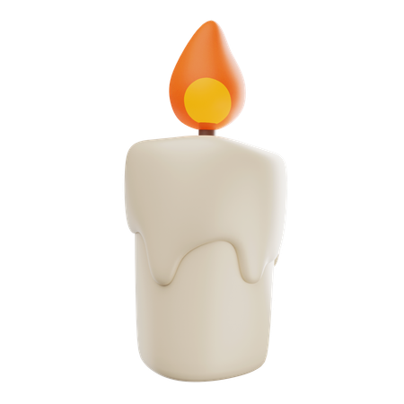 Burning candle  3D Icon