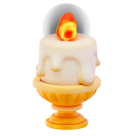 Burning Candle  3D Icon