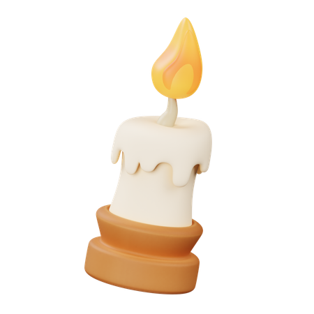 Burning Candle  3D Icon