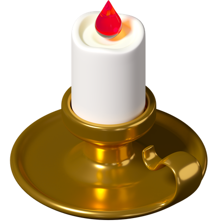 Burning Candle  3D Illustration