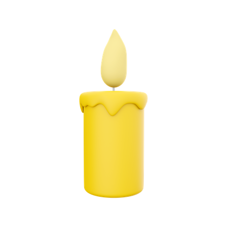 Burning Candle 3D Icon