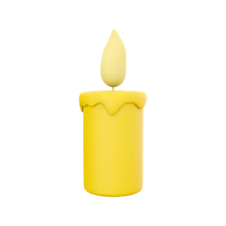 Burning Candle 3D Icon