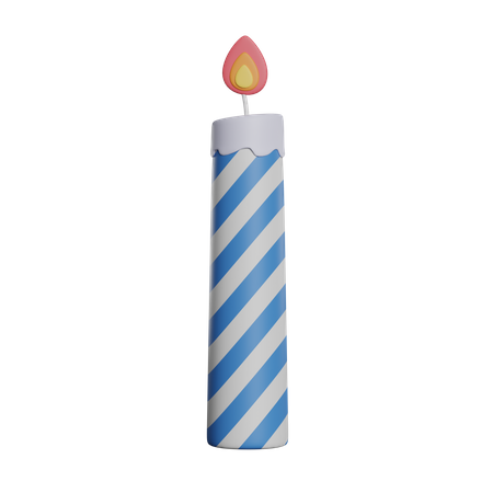 Burning Candle  3D Icon